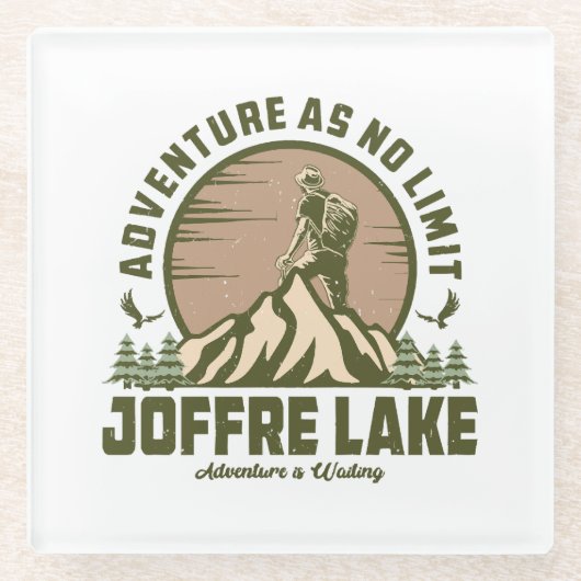 Retro Joffre Lake Wine Glasuntersetzer (Vorderseite)