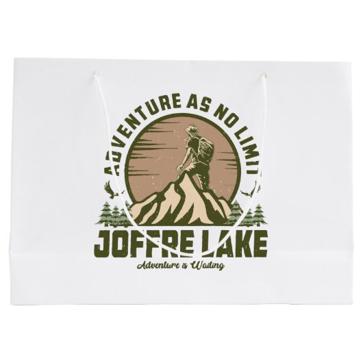 Retro Joffre Lake Wine Große Geschenktüte (Rückseite)