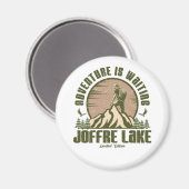 Retro Joffre Lake Wine Magnet (Vorderseite/Rückseite)