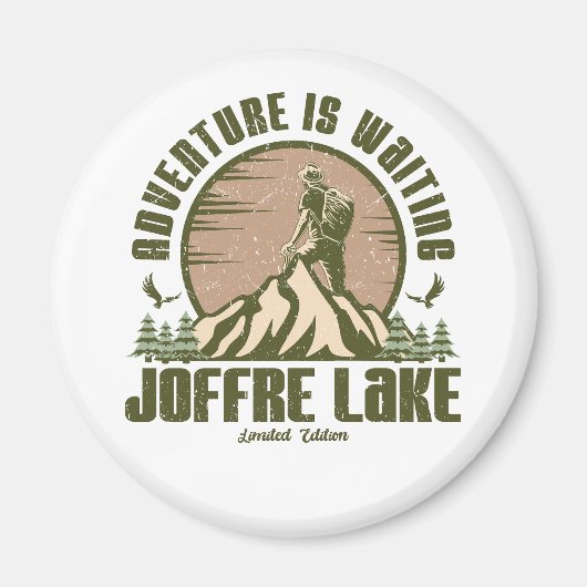 Retro Joffre Lake Wine Magnet (Vorne)
