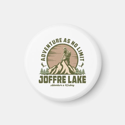 Retro Joffre Lake Wine Magnet (Vorne)