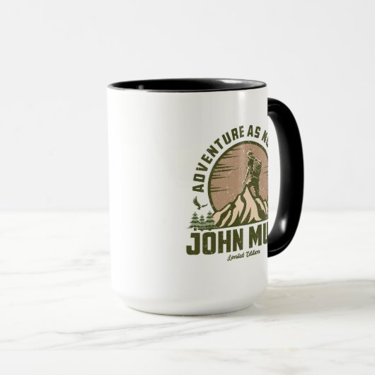 Retro John Muir Hike Tasse (VorderseiteRechts)