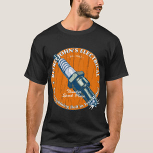 Retro John_s elektrisches Auto und Motorrad Zündfu T-Shirt