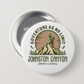 Retro Johnston Canyon Wanderung Button (Vorne & Hinten)