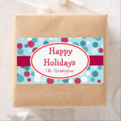 Retro Jolly Christmas Dots Labels (Insitu)