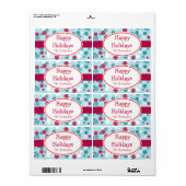 Retro Jolly Christmas Dots Labels (Vorne)