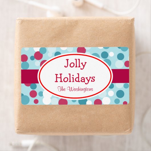 Retro Jolly Holidays Labels (Insitu)