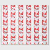 Retro Jolly Santa Claus Geschenkpapier (Flach)