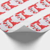Retro Jolly Santa Claus Geschenkpapier (Ecke)