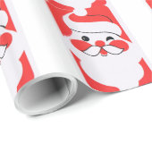 Retro Jolly Santa Claus Geschenkpapier (Rolleneckpunkt)