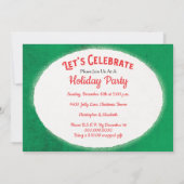 Retro Jolly Santa Weihnachts-Party Einladung (Rückseite)