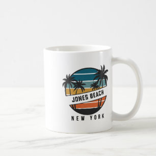 Retro Jones Beach New York Surfbrett Surfen Kaffeetasse