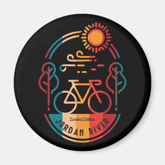 Retro Jordan Bike Trail Magnet (Vorne)