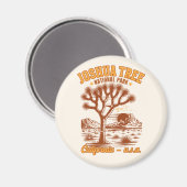 Retro Joshua Tree Illustration in Ochre Red Magnet (Vorderseite/Rückseite)