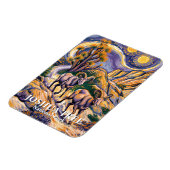 Retro Joshua Tree Landscape Animal Sheep Van Gogh Magnet (Linke Seite)