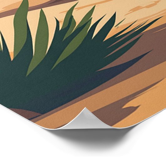 Retro Joshua Tree Nationalpark Poster (Ecke)