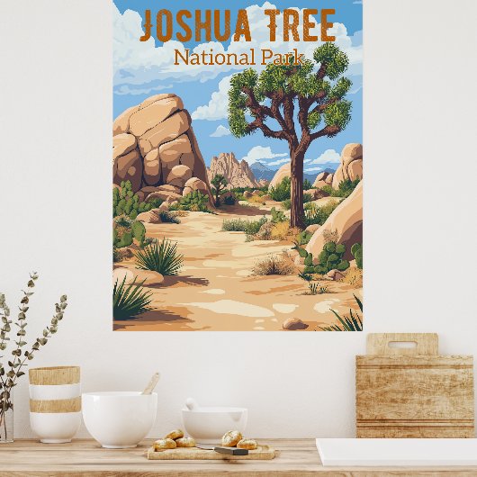 Retro Joshua Tree Nationalpark Poster (Küche)