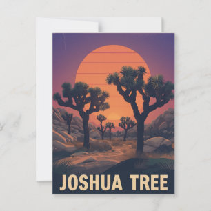 Retro Joshua Tree Nationalpark Postkarte
