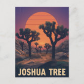 Retro Joshua Tree Nationalpark Postkarte (Vorderseite)
