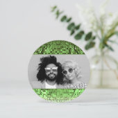 Retro Joyful Vibes Disco Ball Weihnachten Foto (Stehend Vorderseite)