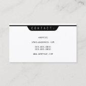 Retro-Joypad-Controller sieht weiß aus Visitenkarte (Rückseite)