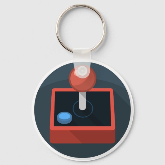 Retro Joystick, 80er Jahre Videospiel-Freudenstock Schlüsselanhänger (Vorderseite)