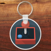 Retro Joystick, 80er Jahre Videospiel-Freudenstock Schlüsselanhänger (Vorderseite)