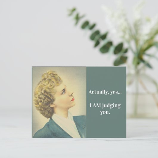 Retro Judmental Postcard Postkarte (Stehend Vorderseite)