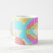 Retro-Jugendstil-Muster Kaffeetasse (Vorderseite Links)