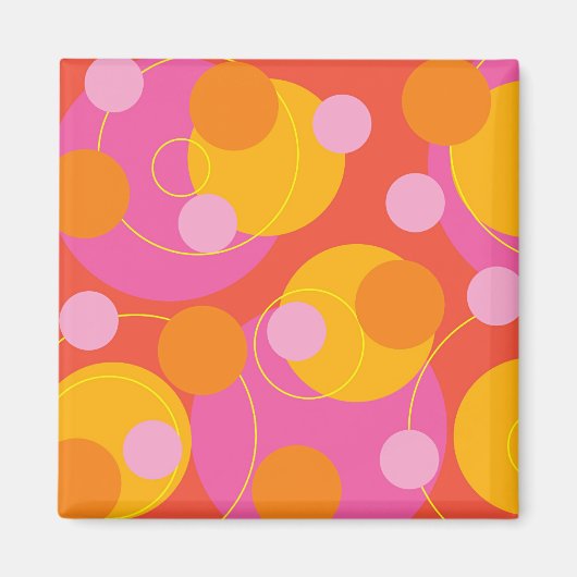 Retro Juicy Pink Magnet (Vorne)