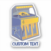 Retro Jukebox Aufkleber (Vorderseite)