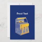 Retro Jukebox Einladung (Vorderseite)