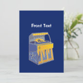 Retro Jukebox Einladung (Stehend Vorderseite)