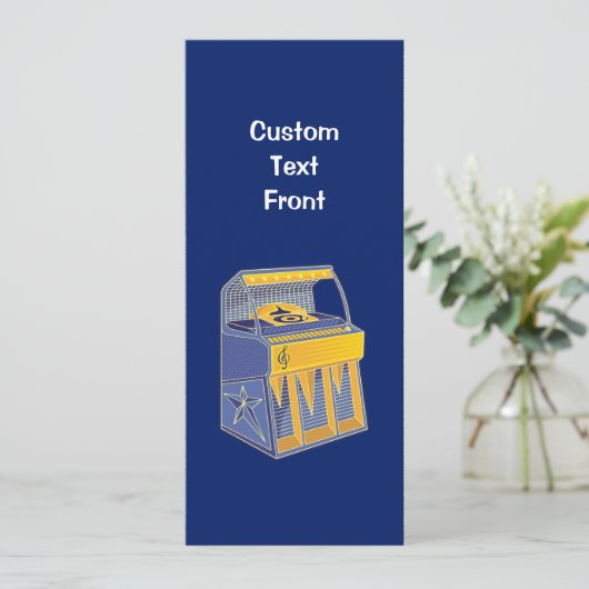 Retro Jukebox Einladung (Stehend Vorderseite)