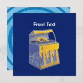 Retro Jukebox Einladung (Vorne/Hinten)