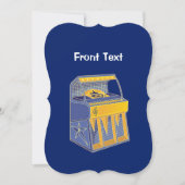 Retro Jukebox Einladung (Vorderseite)