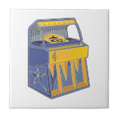 Retro Jukebox Fliese (Vorderseite)