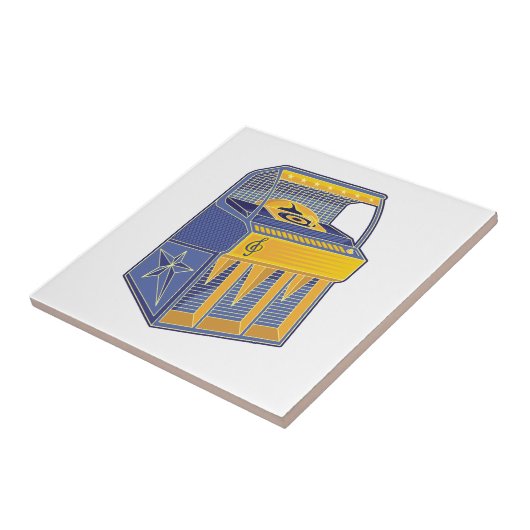 Retro Jukebox Fliese (Seite)