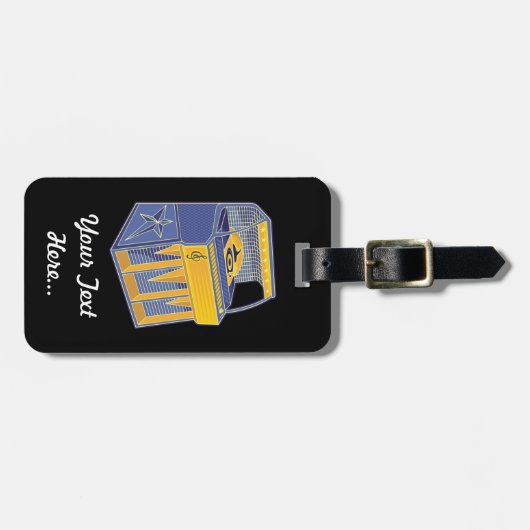 Retro Jukebox Gepäckanhänger (Vorderseite horizontal)