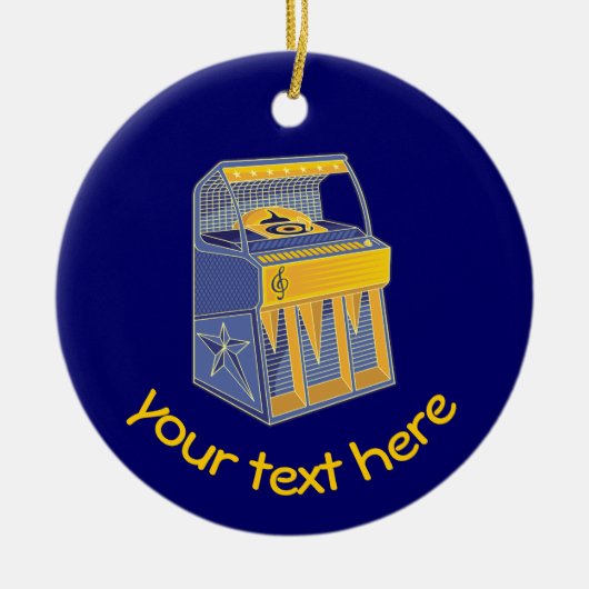 Retro Jukebox Keramikornament (Vorne)