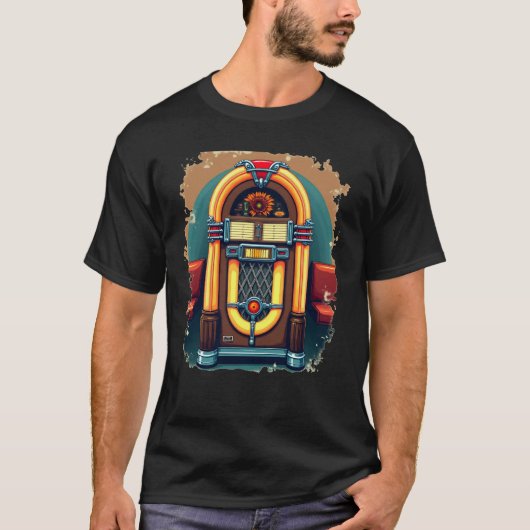 Retro Jukebox Nostalgic Vibes T-Shirt der 50er Jah (Vorderseite)