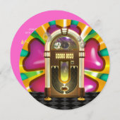 Retro Jukebox-Party Einladungen (Vorne/Hinten)