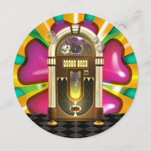 Retro Jukebox-Party Einladungen