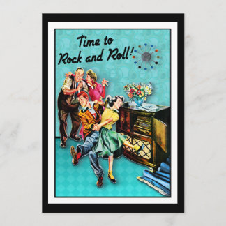 Retro Jukebox Party für Rock und Roll Einladung