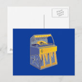 Retro Jukebox Postkarte (Vorne/Hinten)
