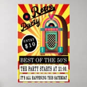 retro jukebox rock and roll swing rockabilly jive poster (Vorne)