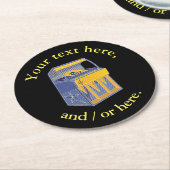 Retro Jukebox Runder Pappuntersetzer (Angewinkelt)