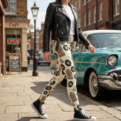 Retro-Jukebox & Vinyl-Schallplatten: Rock 'n' Roll Leggings