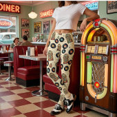 Retro-Jukebox & Vinyl-Schallplatten: Rock 'n' Roll Leggings