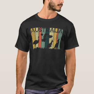 Retro Jumping Kangaroo Australientag Australischer T-Shirt